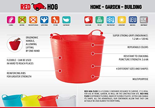Panier flexible 120 kg multifonctionnel rouge de 42 litres