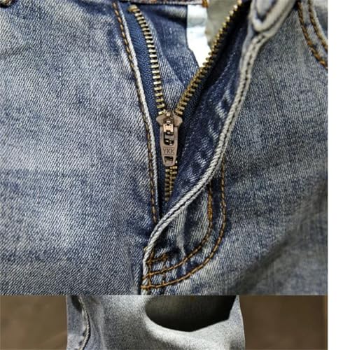 Men's Spring Ripped Elastic Small Legs Casual Slim Comfortable Large Size Jeans3