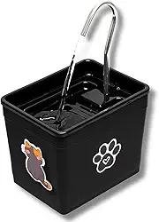 Bebedouro para Gatos 1,8L Automático – Fonte Silenciosa Bivolt, Estimula Hidratação, Evita Problemas Renais, Ideal para Pets (Black)