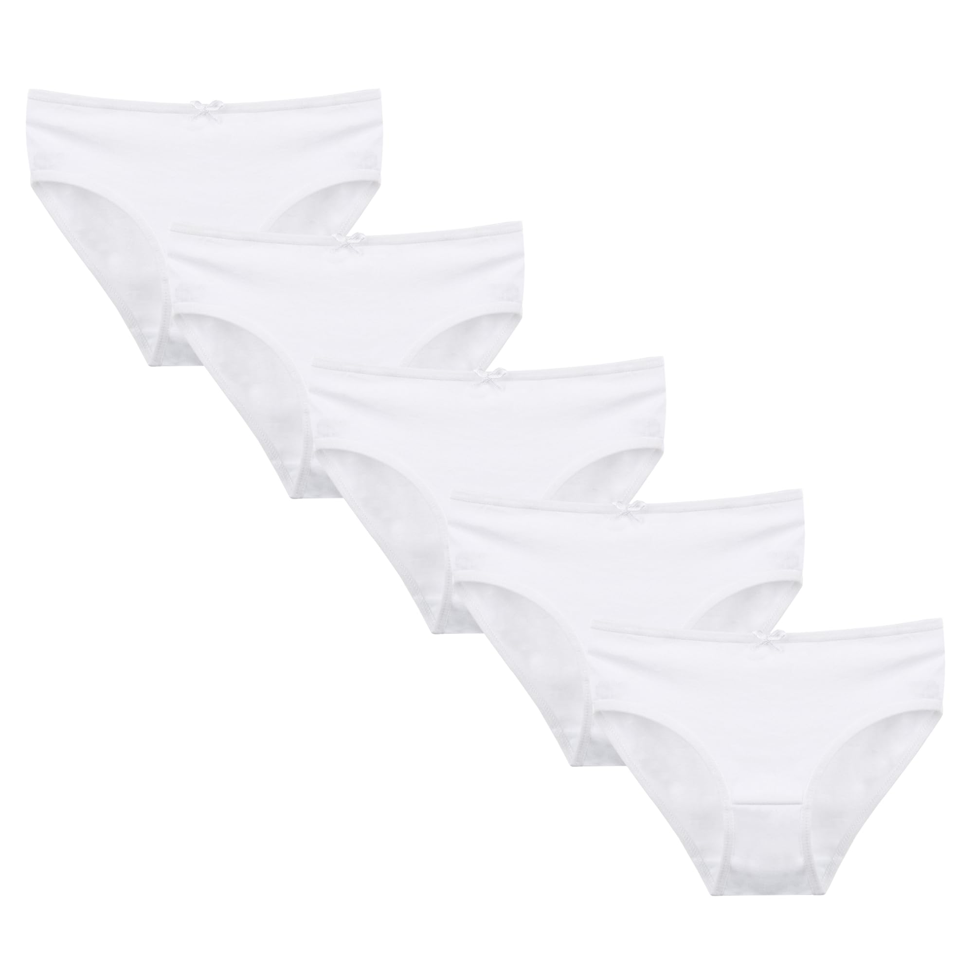 Donella Girls' Soft Cotton Underwear - Kids Bikini Brief Panties for Girls and Toddlers 5-Pack, Age: 2-15