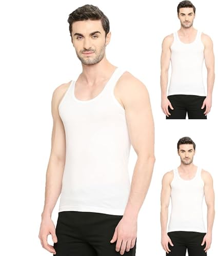 VIP Fresh Lime Fragrant Pure Cotton Vest for Men | Skin Friendly Odour Buster Technology | Pack of 3