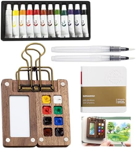 Portable Palette Pocket Artist Travel Set, 8-Grid Watercolour Palette