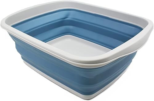 Miniatura 9 de SAMMART Tina plegable de 10 litros (2.6 galones) - Tina plegable para platos - Lavabo portátil - Tina de plástico que ahorra espacio