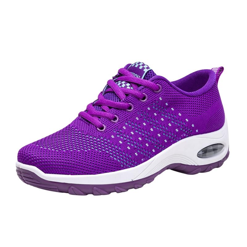 Women’s Breathable Mesh Shoes – Stylish Height-Increasing Slip-On Shoes for Comfort & Elegance| 38 | Purple-image-19