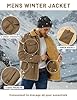 TACVASEN Winter Jackets for Men Fleece Lined Trucker Jacket Cotton Sherpa Cargo Coat Warm Thick Tactical Military Combat Coat Khaki L #4