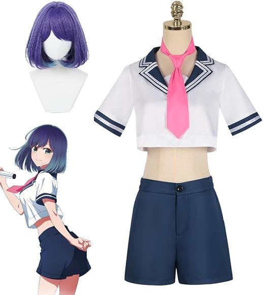 Amazon.co.jp: [LEHUA] 推しの子 黒川あかね コスプレ衣装 ウィッグ 