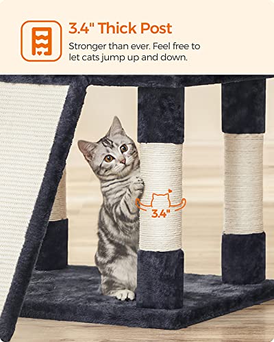 Feandrea 67-Inch Multi-Level Cat Tree For Large Cats, With Cozy Perches, Stable, Smoky Gray Upct18G #TOP5