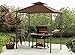 Coen L-GG001PST-F 8' X 5' Soft Top Brown Double Tiered Canopy 4Pcs Led Gazebo Grill