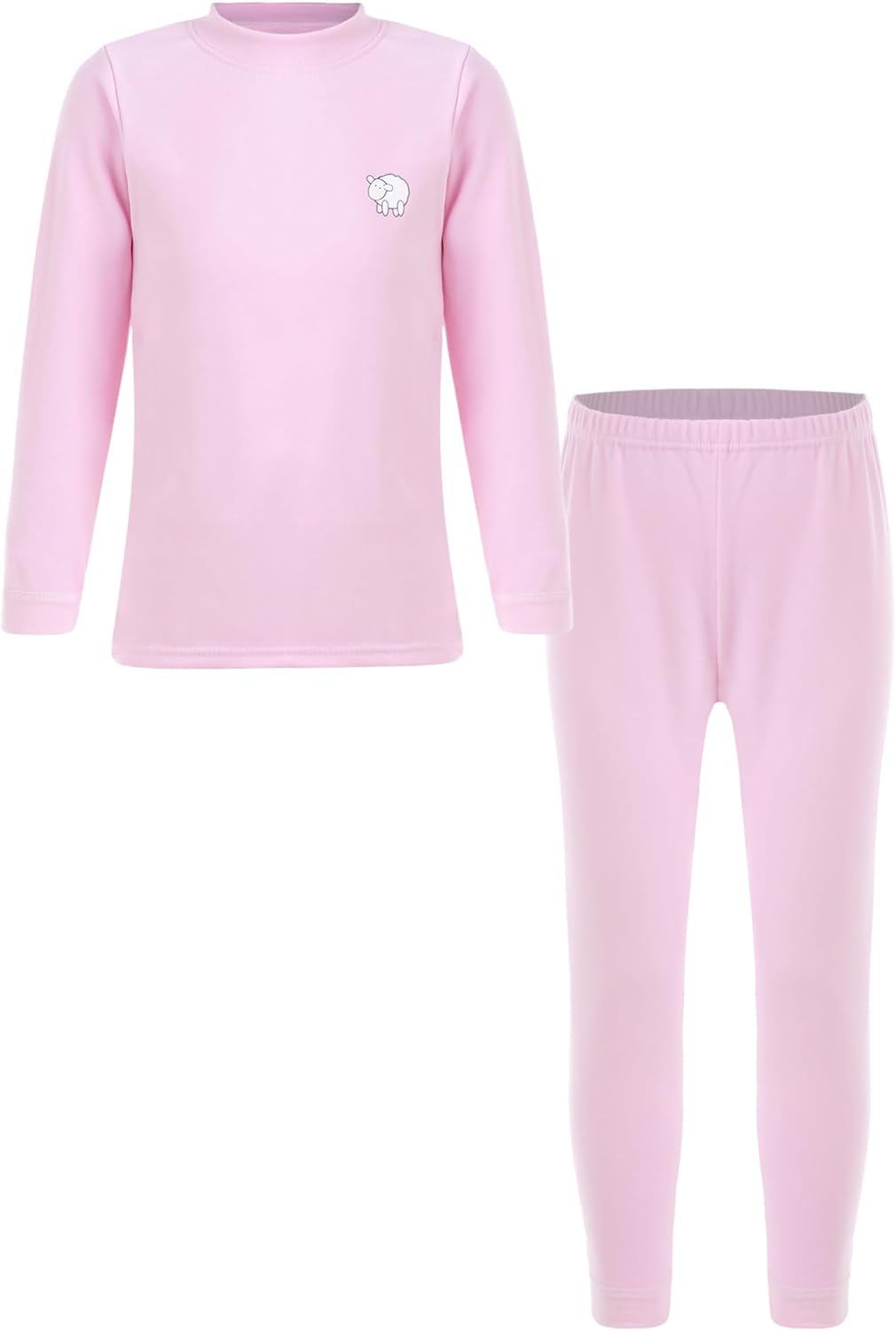 Kids Thermal Underwear Set Gym Workout Active Outfit Long Sleeve Base Layer Top with Legging Warm Winter Suit