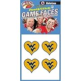 Football Fanatics NCAA West Virginia Mountaineers 4-Pack I Love My U Temporary Tattoos