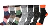 Women's Winter Wool Angora Reindeer Snowflakes Knit Casual Ankle High Socks