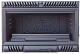 Insertable de Leña de Hierro Fundido 800 A de 12 kW con 2 Turbinas y Salida Superior de 200 mm