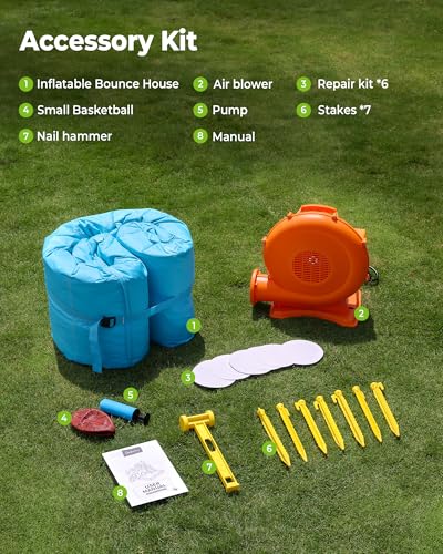 Outfunny Inflatable Bouncy Castle with Slide for Children 3 to 12 - Image 7