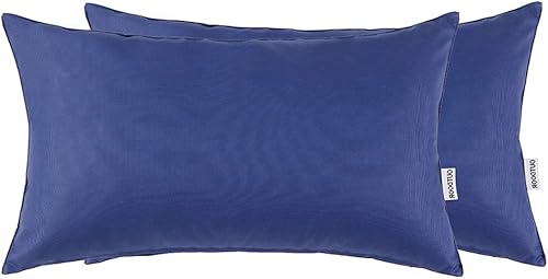 Vista 35 de Miulee - Paquete de 2 fundas decorativas para cojines, para usar en exteriores, impermeables, cuadradas, para jardín, patio, tienda de campaña