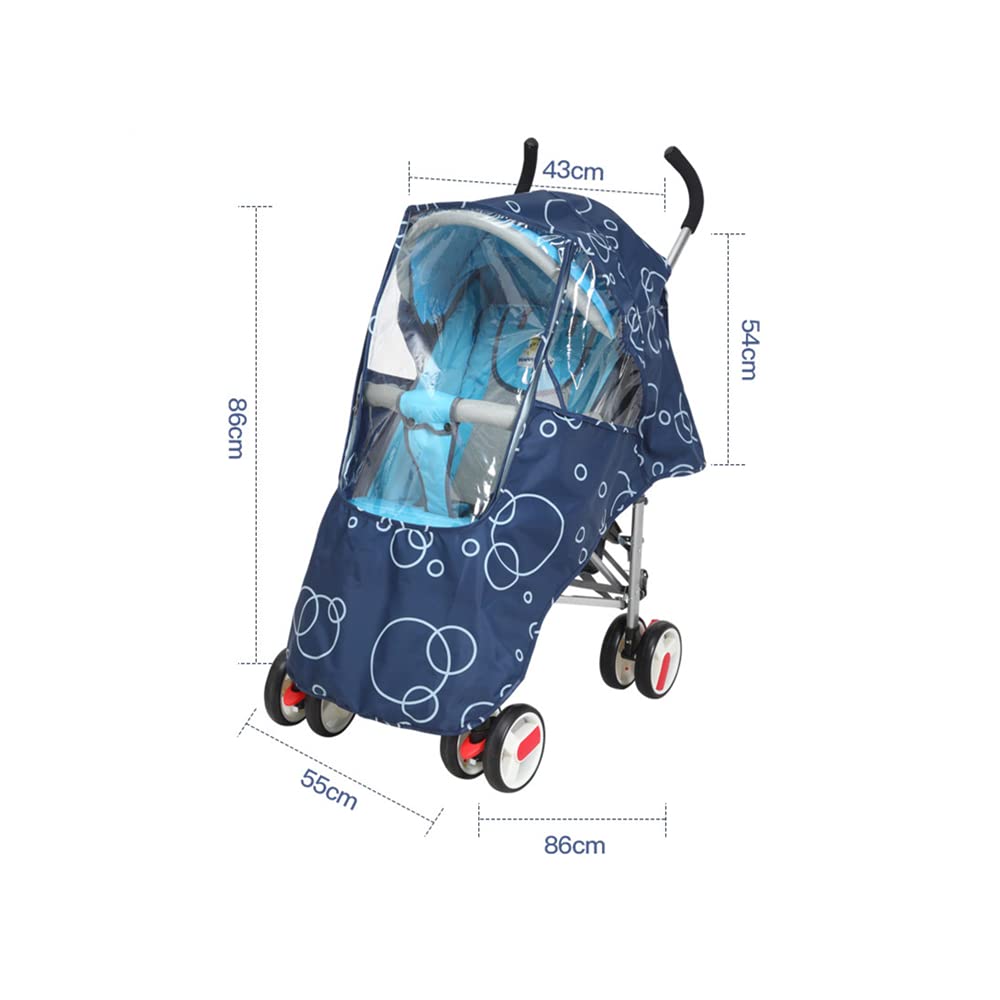 Baby Pushchair Raincover Universal Stroller Weather Shield Windproof Waterproof Pram Rain Cover Baby Travel Weather Shield Harmless Buggy Rain Shield Dustproof Rain Cover Oxford Raincover - Image 4
