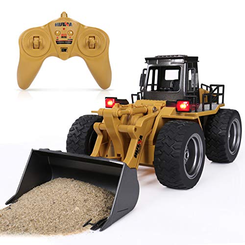 ANTAPRCIS 1:18 RC Shovel Loader Remote Control Car, 6 Channel Alloy Construction Vehicle for Kids