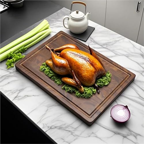 Planche à découper en noyer optimisée pour préparation des aliments