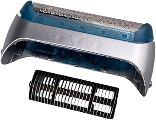 Trade-Shop Paquete combinado de láminas de afeitado 20s + bloque de cuchillas compatible con Braun Series 1: 170 170s-1 180 190 190s 190s-1 afeitadora/cuchilla con marco + cuchillo