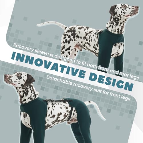 ROZKITCH Traje de recuperação de cirurgia para cães para evitar lamber, proteção de cotovelo e joelh