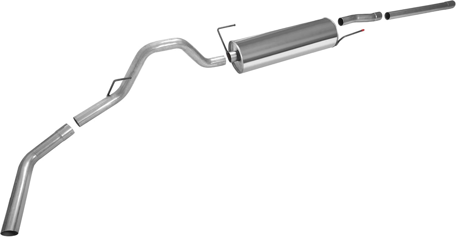 Exhaust System Assembly Compatible with 2004-2008 Ford F-150 145" wheelbase 409 Stainless Steel Silvery
