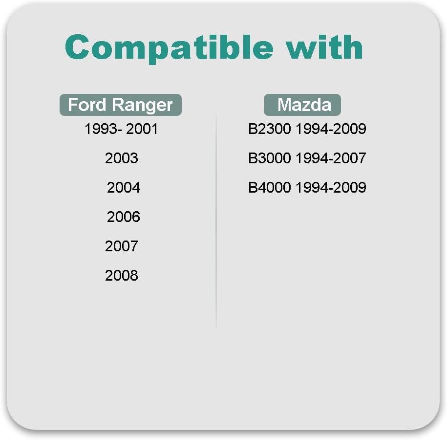 DSkoiph 1 Pair Tailgate Cable Tailgate Lift Support Cables Compatible with Ford Ranger 1993-2008 Mazda B2300 B3000 B4000 1994-2007 Lift Gate Support Straps Pickup