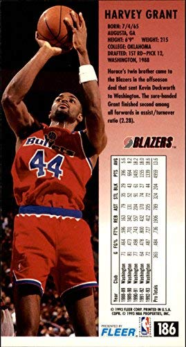 Amazon.com: 1993-94 Jam Session #186 Harvey Grant NBA Basketball