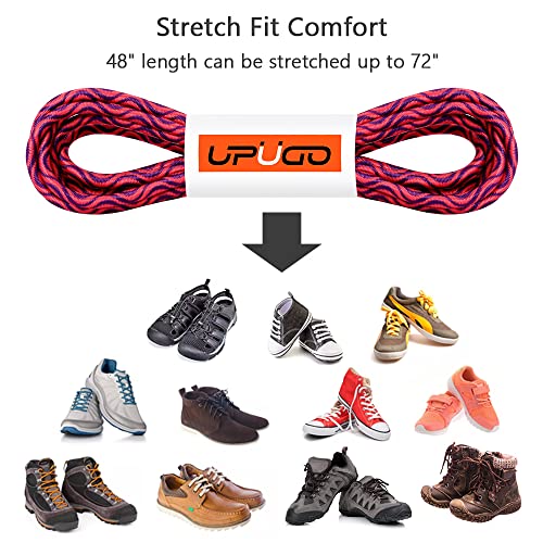 Image of UpUGo Elastic Shoe Laces, No Tie Shoe Laces Tieless for Kids, Adults, Elderly, One Size Fit All