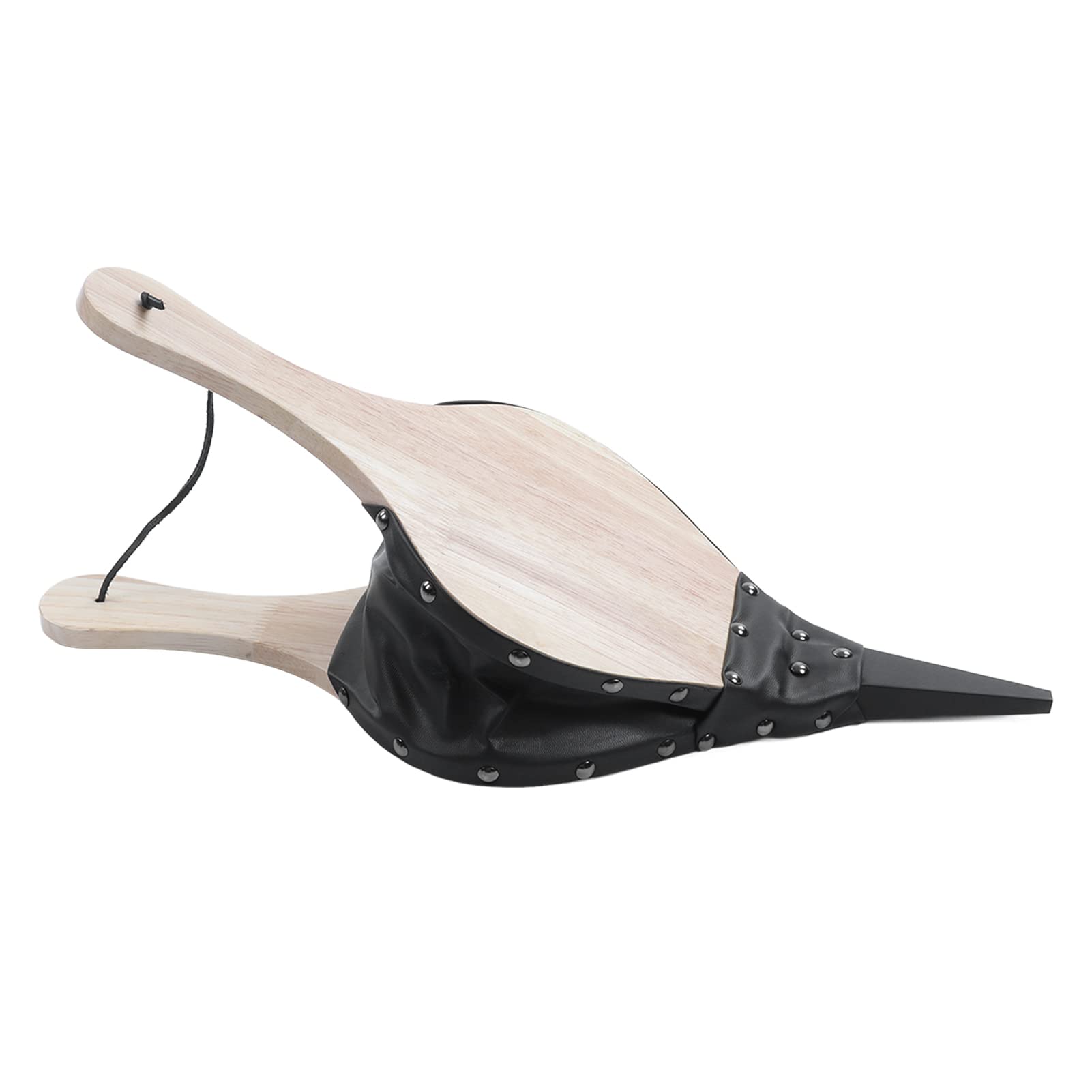 Soffietto per Camino, soffiatore per Camino, Soffietto in Pelle Resistente al Calore in Legno massello a Funzionamento Manuale con Design ergonomico per Barbecue, Campeggio e