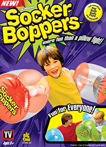 Socker Boppers Inflatable Boxing Pillows - One Pair Boppers – Clear, Box and Bop, Durable Vinyl, Active Outlet That aids in Agility, Balance and Coordination, Safe Fun Indoor or Out, Great Gift