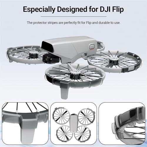 Image of Flip Propeller Guard, Propeller Collision Protection Ring for DJI Flip Drone, Soft TPU Bumpers, 20g Ultra-Lightweight Flip Bezel Anti-Collision Protectors Prop Cover Guards