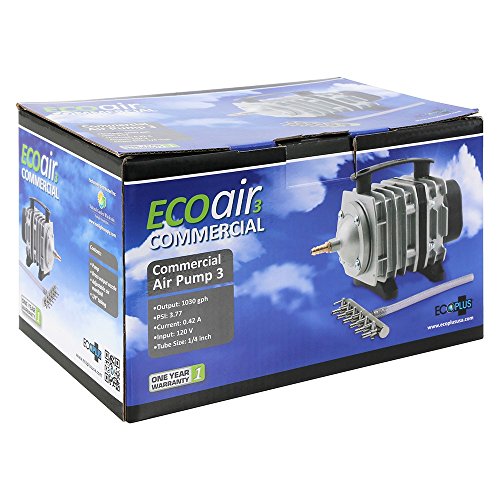 Ecoplus Ecoair3 Commercial Grade Air Pump 1030 Gph - 35 Watt Single Outlet #TOP5