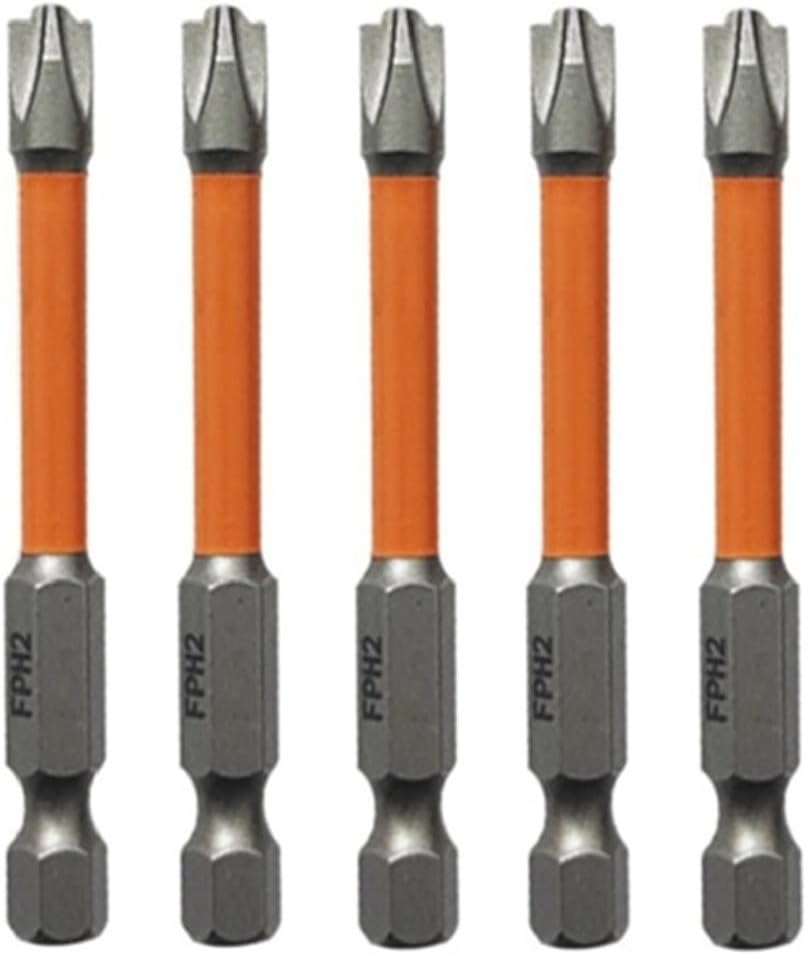 5pcs Electrician Screwdriver Bit Set, Cross Head Screwdriver Bit Sets, FPH2, Hex Shank Screw Driver Drill Bit(65mm)