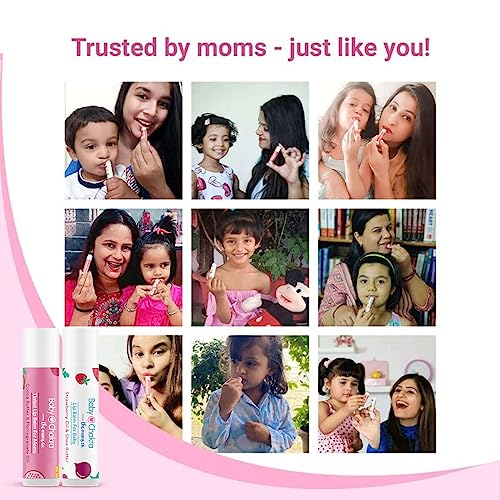 Image of BabyChakra - The Moms Co. Nourishing Lip Balm Duo Pack for Women's & Babies /Kids, 100% Natural Ingredients, Long Lasting Non Greasy 12 Hours Moisturising, Cruelty Free (2x4.5 gm)