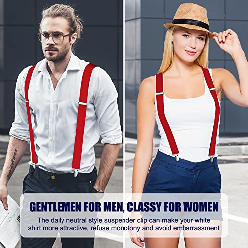 Image of Aomig Men's Adjustable Wide Braces, Extra Wide X Braces for Men, Braces for Men with Very Strong 4 Clips - 3.5 cm