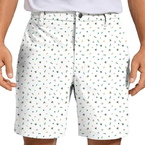 Short de golf respirant homme anti-transpiration tissu extensible imprimé