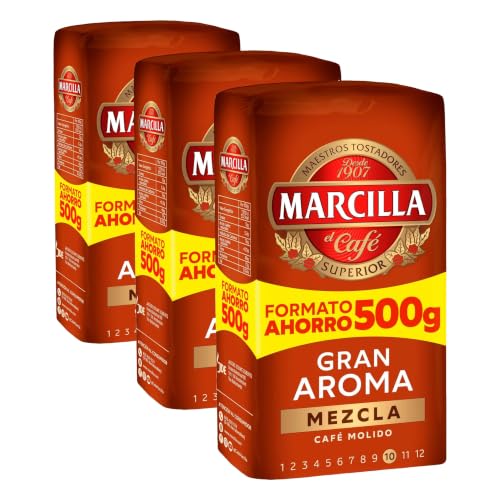 Marcilla Café Molido Mezcla 500 g (Paquete de 3)