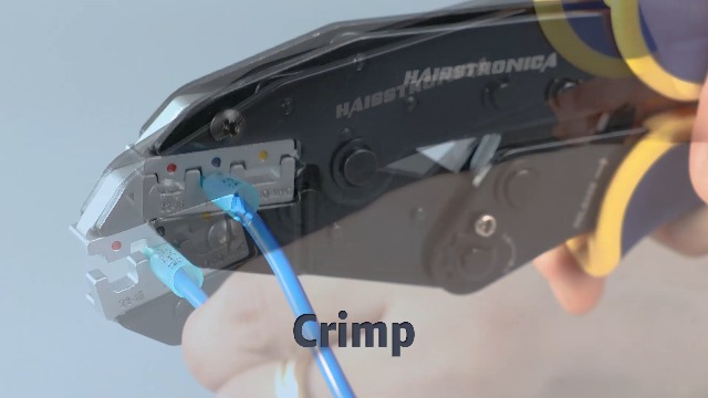 Haisstronica 3-in-1 Abisolierzange Selbstjustierend - Für 10–24 AWG, Inkl. Crimpfunktion