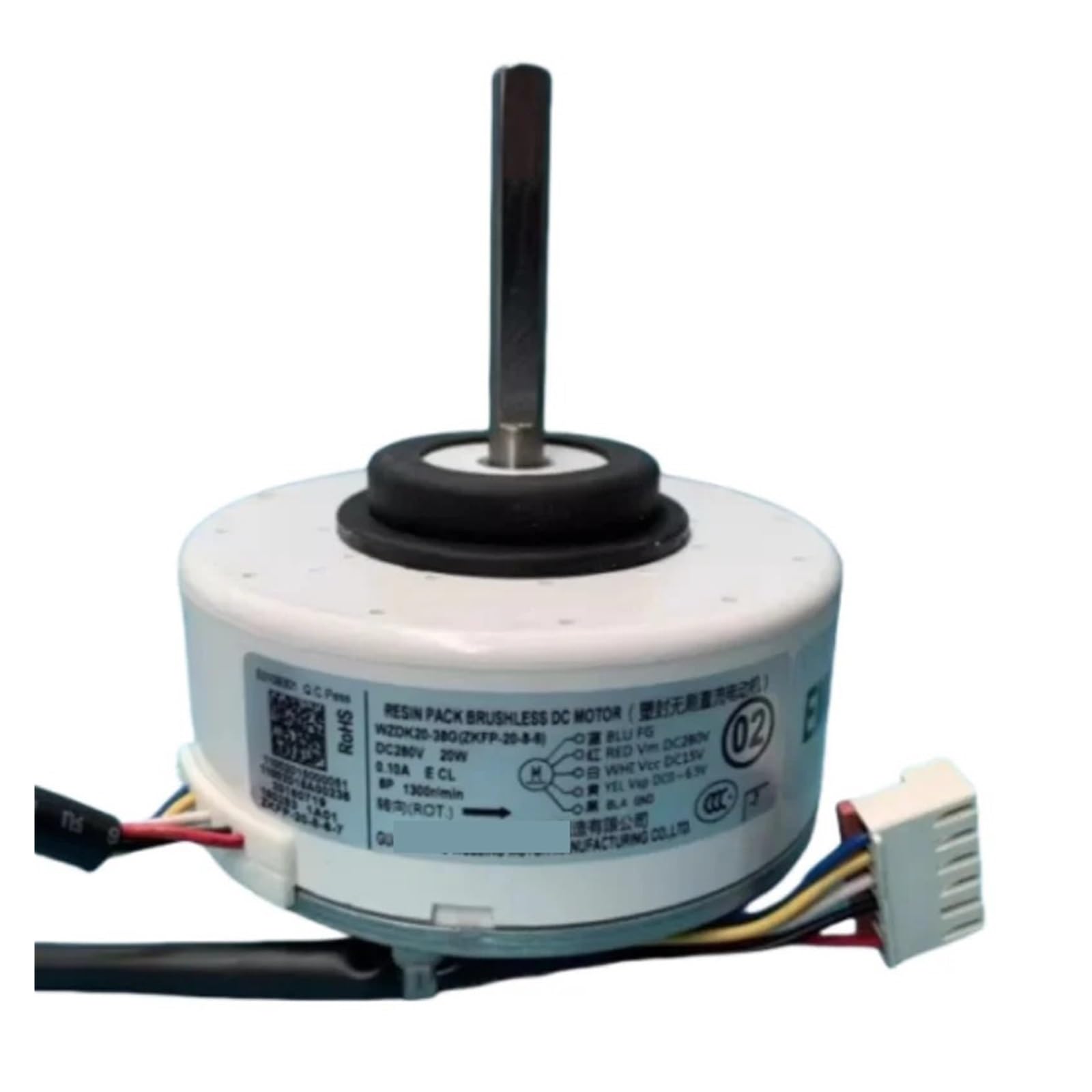 Inverter-Klimaanlagenlüftermotor, Bürstenloser Motor, Gleichstrommotor, 20 W, WZDK20-38G (ZKFP-20-8-6), Kompatibel Mit Midea, Klimaanlagenteile