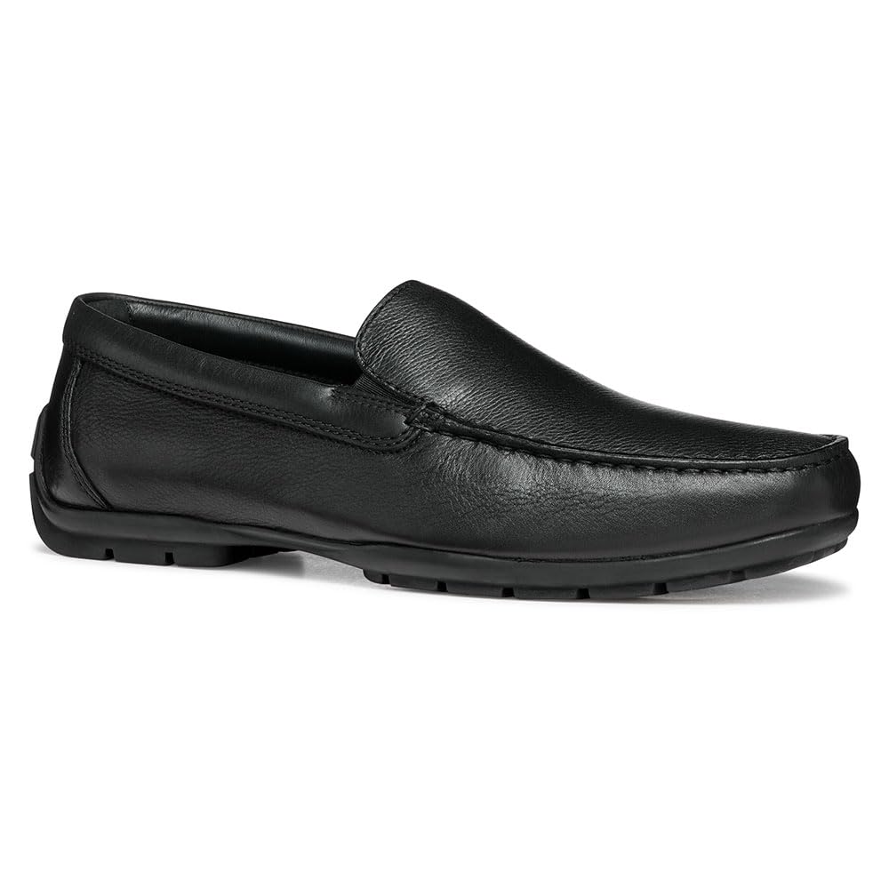 Geox Men's U Moner W 2FIT A Loafer, Black, 8 UK
