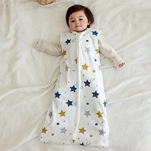 Image of HOUSABY Baby Wearable Blanket,Summer Cotton Sleep Sacks 1 Pack Unisex Toddler Sleeping Bag Sack, 0.5 TOG with 2-Way Zipper