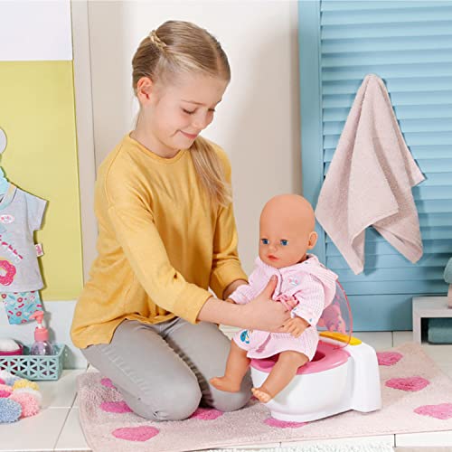 Foto von BABY born Toilette für Puppen mit Geräuschfunktion und Häufchen zum wegspülen, 828373 Zapf Creation, Weiß/Pink