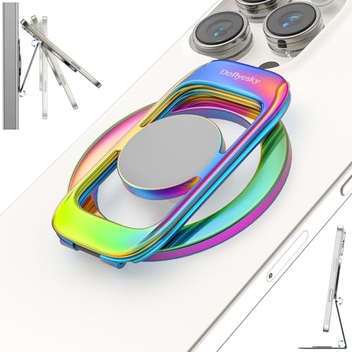 Doflyesky Suporte Magnético de Anel para Celular com Magsafe, Compatível com Suporte E Apoio para Celular. Possui Ímãs Fortes de Dupla Face, É Compatível com Suporte Veicular Magsafe para Iphone