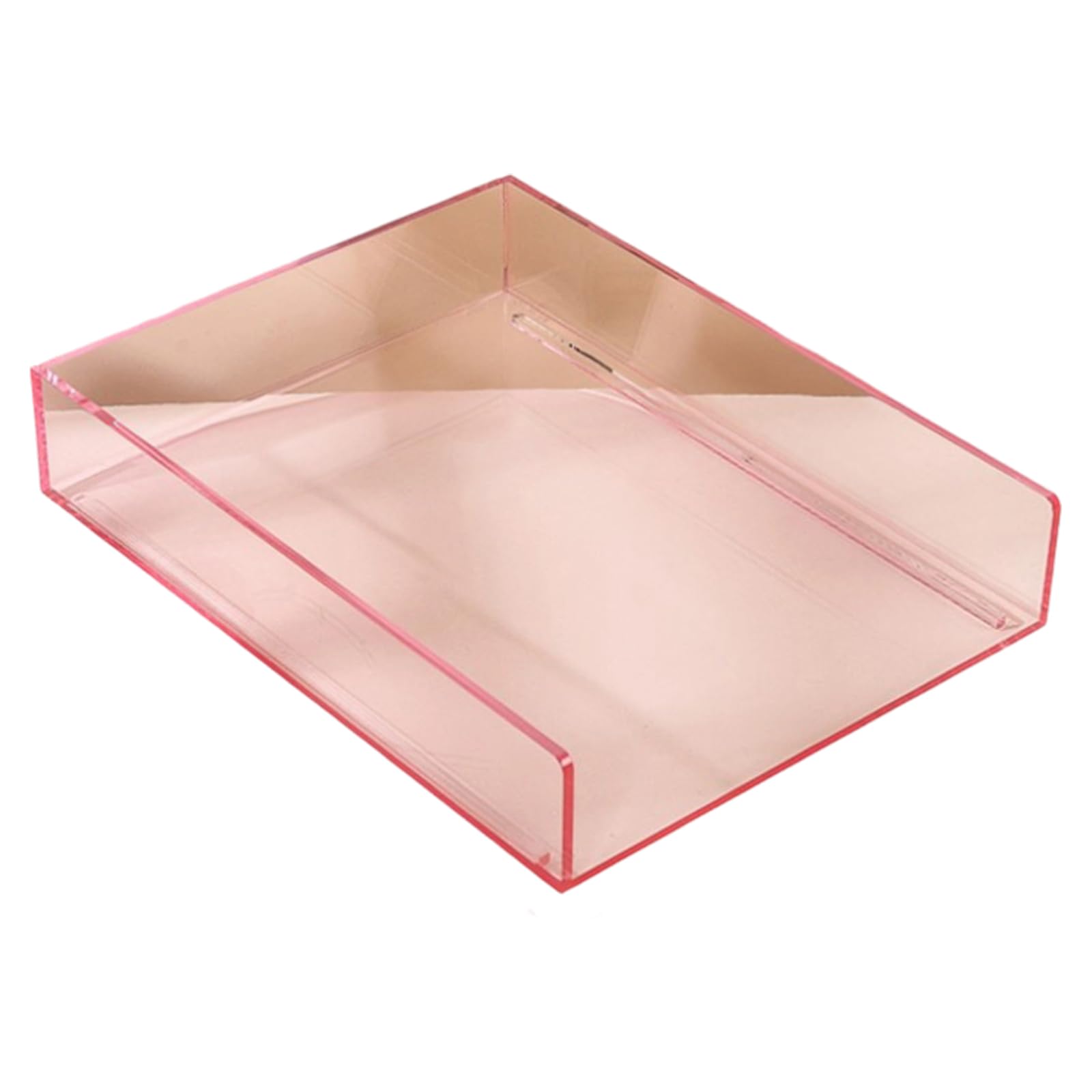 Piceioep Clear File Organizers Stackable Document Box with Layout Option for Offices Desk Home Study Storage Solution in 6 Color Desktop File Planner