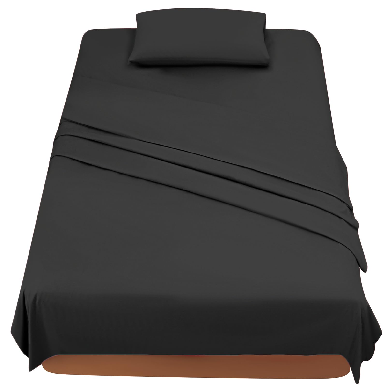Parure de lit 120x200 microfibre drap housse drap plat 1 personne