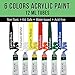 U.S. Art Supply 13-Piece Artist Painting Set with 6 Vivid Acrylic Paint Colors, 12