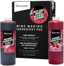 ABC Premium DIY Fruit Wine Making Kits, Makes Up to 30 Bottles/6 Gallons of Fruit Wine (West Coast Berries Wldberry Raspberry)