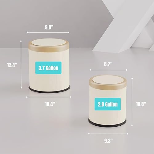 Miniatura 7 de Paquete de 2 cubos de basura automáticos para baño, con sensor de movimiento sin contacto con tapa, cubo de basura inteligente a prueba de perros,