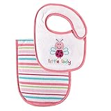 Luvable Friends Baby Bib and Burp Cloth Set, Pink