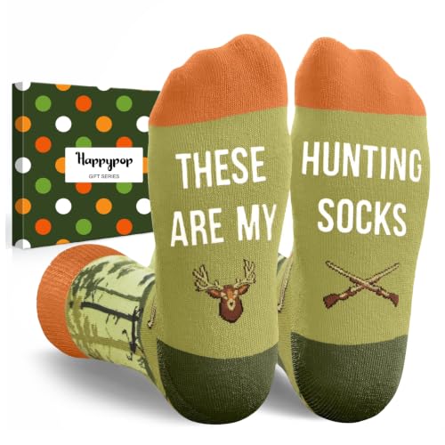 HAPPYPOP Hunting Gifts for Hunters - Hunter Socks, Hunting Gifts for Men Women Who Have Everything