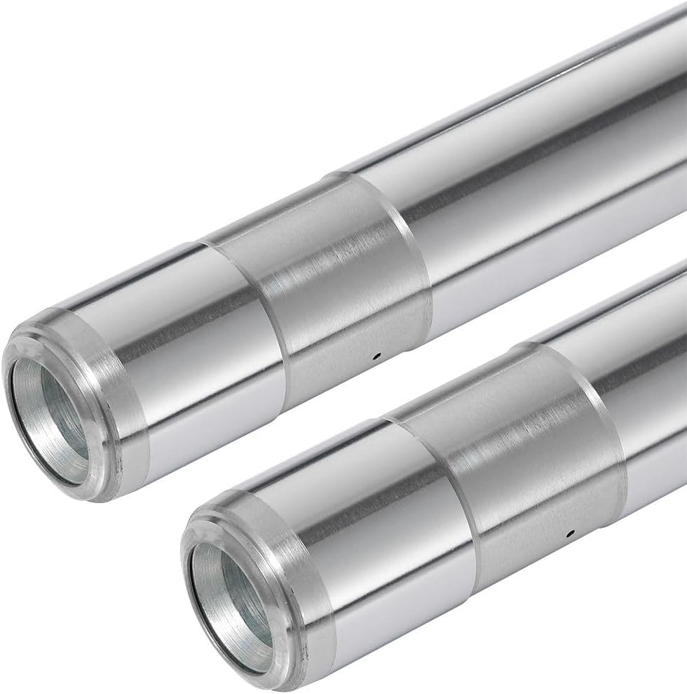 Front Pipes Inner Fork Tubes 1 Pair Shock Pipes Silver Motorcycle Bars for Yamaha RD250LC 1981 RD350LC 1982 OEM 4L0-23110-00 32x566mm